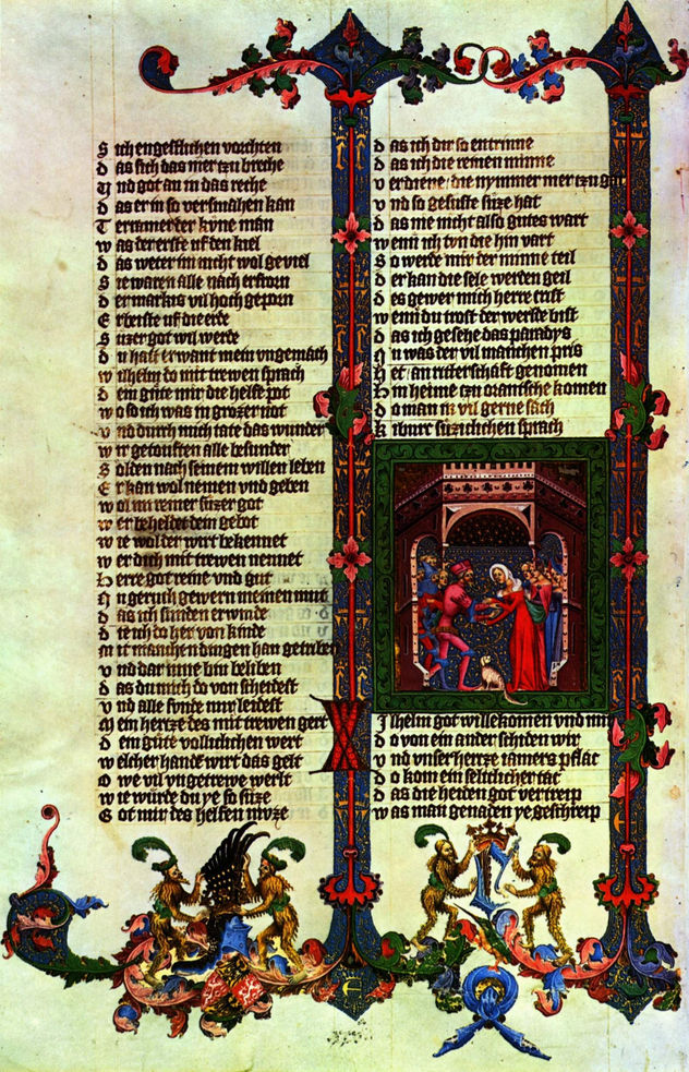 Encuentro del Margrave Wilhelm y su esposa, detalle