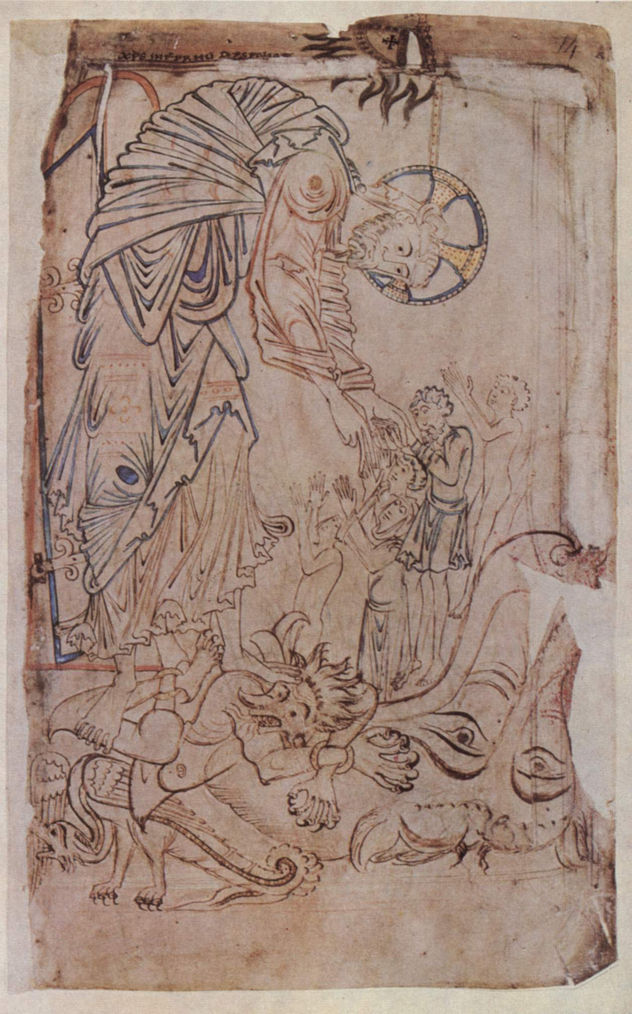 Cotton-Psalter, escena