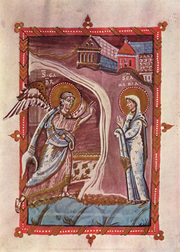 Evangeliario de la abadesa Hitda de Meschede, escena