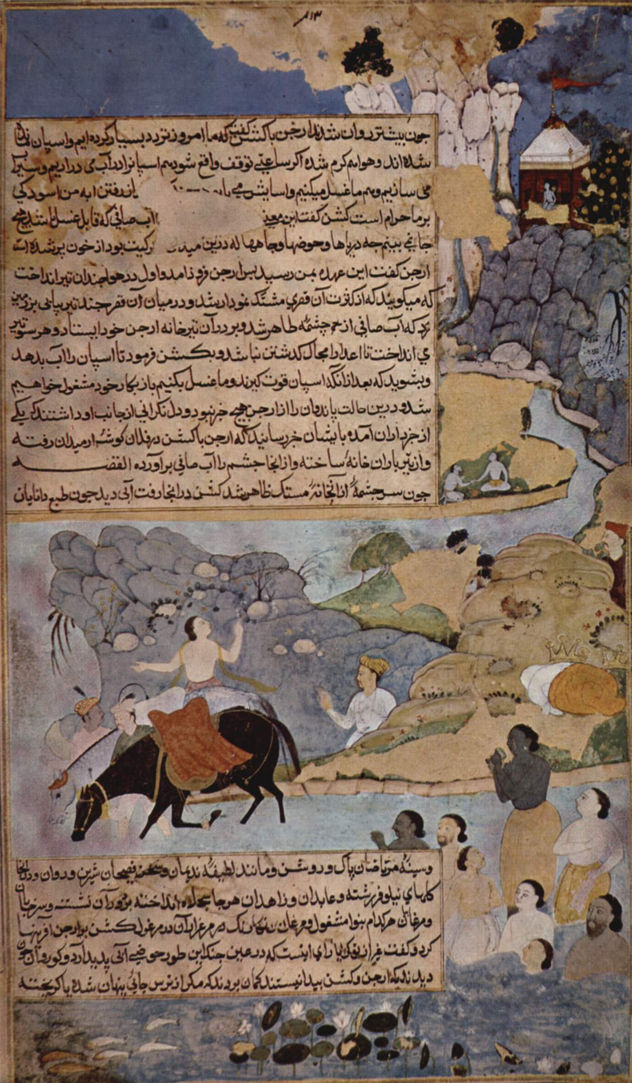 Razm-Nâma-Manuskript, Szene