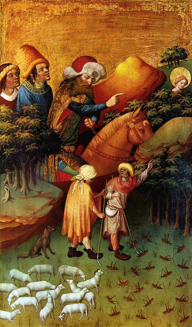 Barbara-Altar, Innenseite der Flügel, Szene