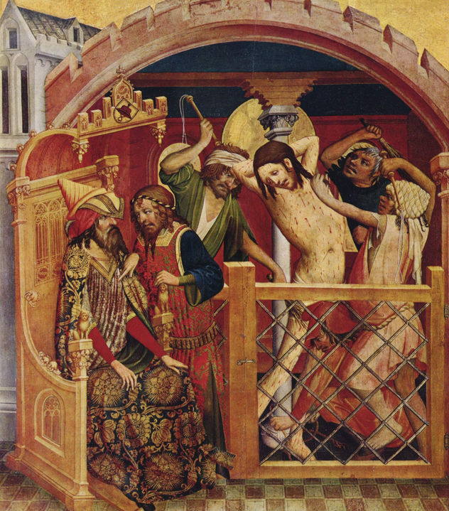Thomasaltar, fragmento del ala interior izquierda, escena superior
