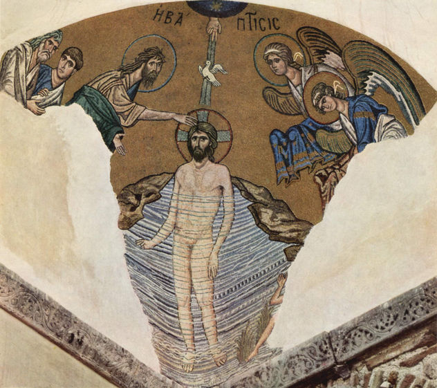 Mosaicos de la iglesia de Daphni, escena