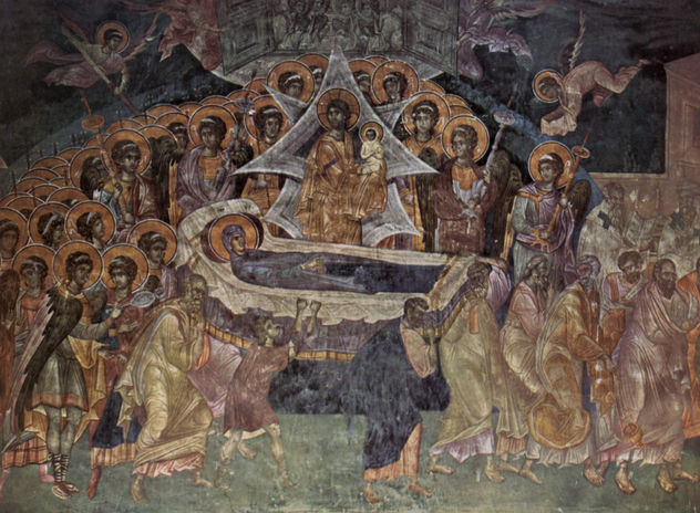 Frescos en la iglesia de Gracanica, escena