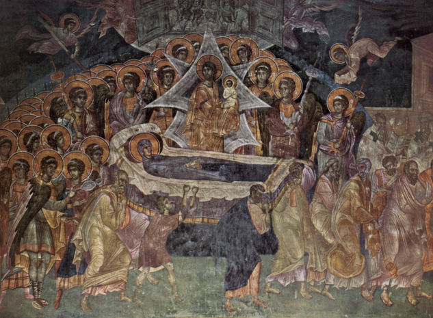 Frescos en la iglesia de Gracanica, escena 