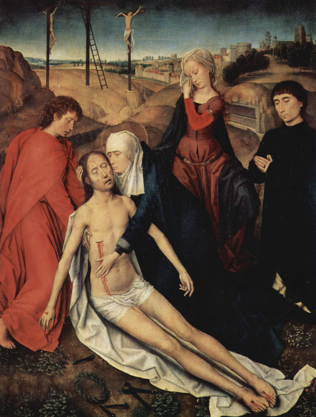Beweinung Christi, mit Stifter