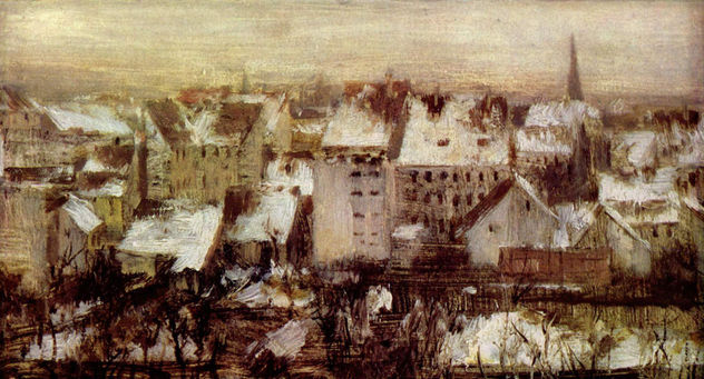 Berliner Hinterhäuser im Schnee