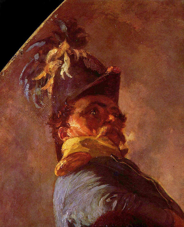 Blücher y Wellington en Belle Alliance, detalle