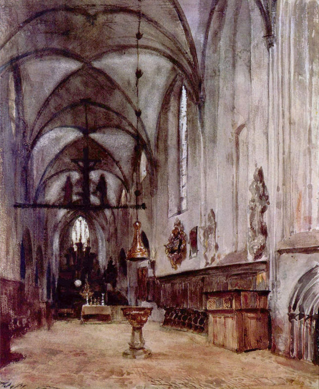 Coro de la antigua iglesia del monasterio en Berlín