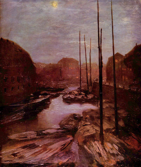 Friedrichsgracht in the Moonlight 