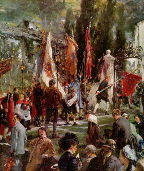 Corpus Christi Procession in Hofgastein, Detail 