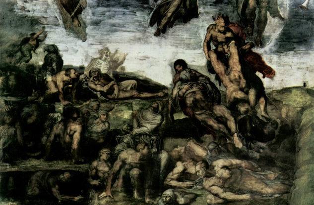 The Last Judgment, fresco on the altar wall of the Sistine Chapel, detail 