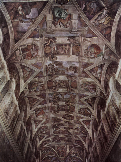 Vault of the Sistine Chapel, fresco, stories of Genesis, overview 