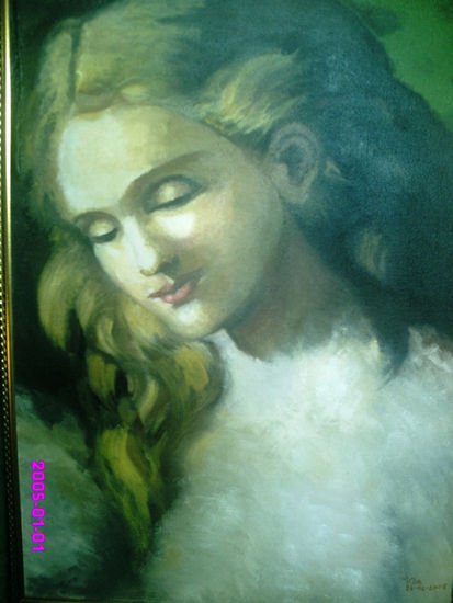 Rostro de Angel Oil Canvas Figure Painting