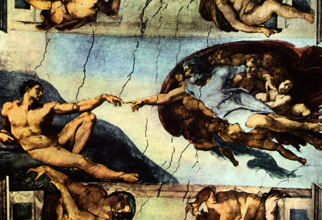 Bóveda de la Capilla Sixtina, fresco, historias del Génesis, escena principal