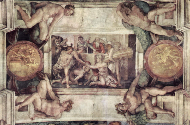 Bóveda de la Capilla Sixtina, fresco, historias del Génesis, escena principal