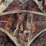 Vault of the Sistine Chapel, fresco, stories of Genesis, scene in the lunette