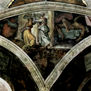 Vault of the Sistine Chapel, fresco, stories of Genesis, scene in the lunette