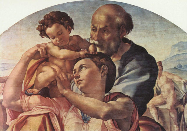 The Sacred Family, tondo, detail 