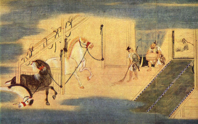 Legend of the Foundation of the Seiko-ji Temple, detail of a picture scroll. 