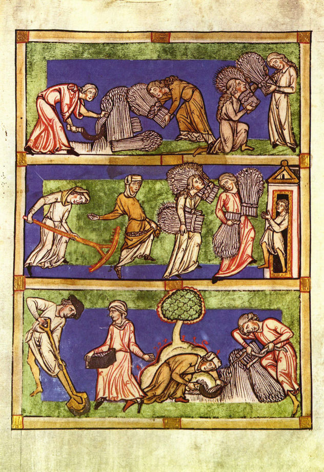 Fragment of a Mirror of Virgins, Speculum Virginum, scene