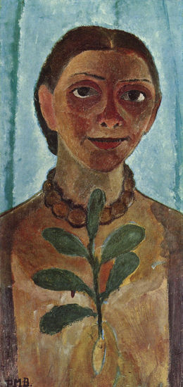 The Painter with Camellia Branch (Self-Portrait) 