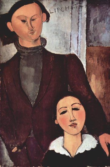 Portrait of Jacques Lipchitz with his wife 