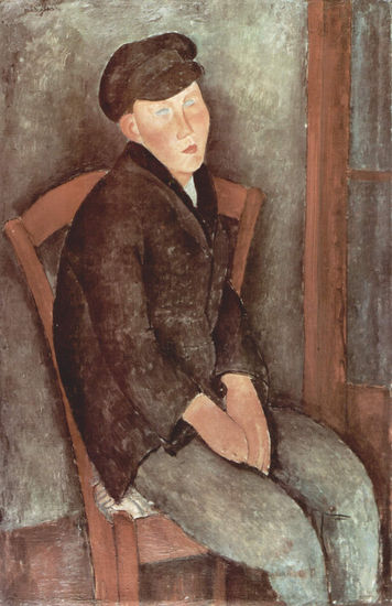 Young Man Sitting with Hat 