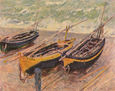 Boats of Étretat (three fishing boats)