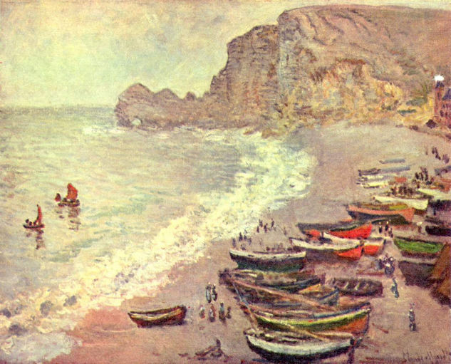 Étretat, beach and La Porte d'Amont 