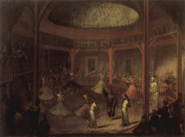 Dervishes Dancing in the Mevlevi Monastery in Pera 