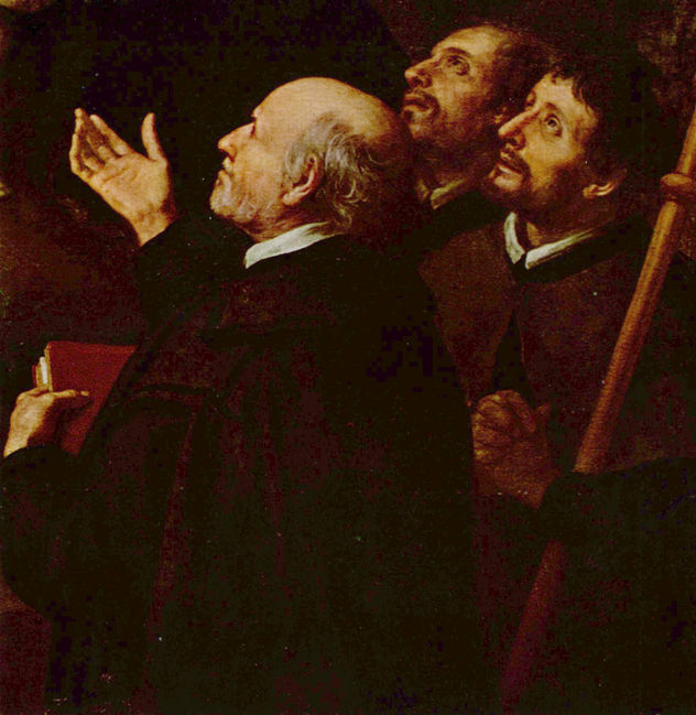 The Infant Jesus Distributing Bread to the Pilgrims, detail