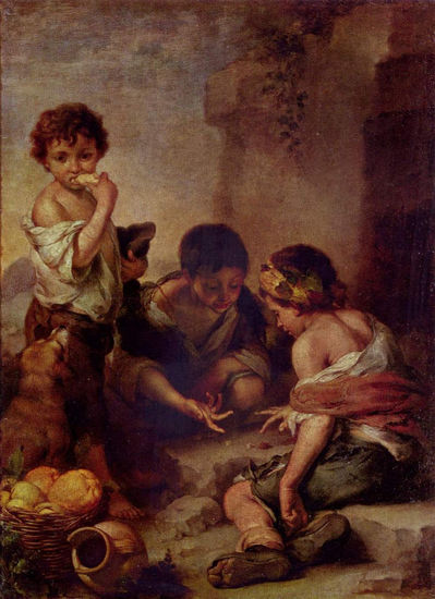 Children Playing with Dice 