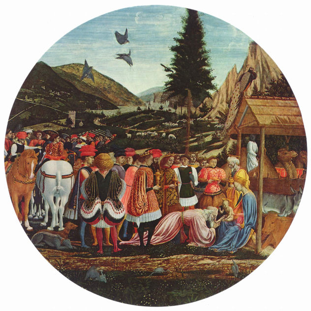 Adoración de los Reyes Magos, Tondo