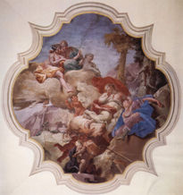 Deckenfresko, Szene