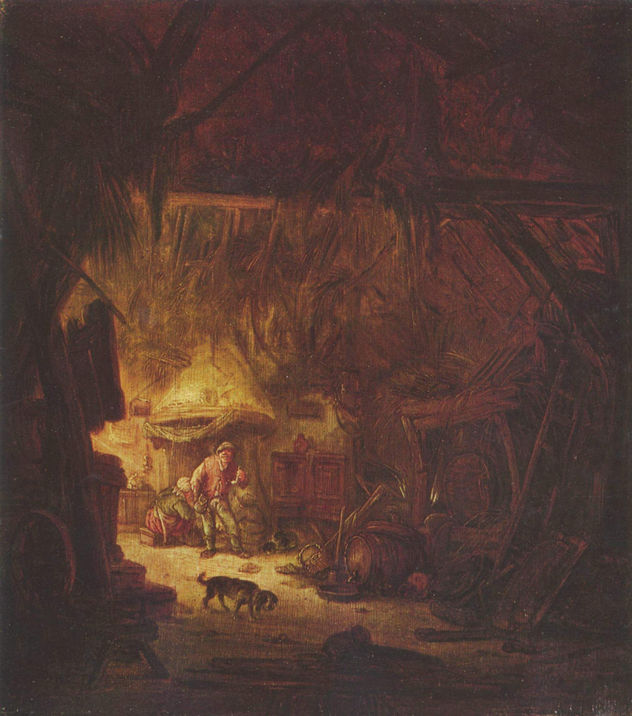 Interior de una casa de campo