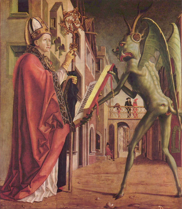 Altar de los Padres de la Iglesia, ala derecha exterior, escena inferior