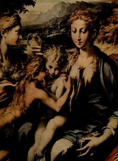 Thronende Madonna, Hl. Zacharias, Hl. Johannes der Täufer und Hl. Maria Magdalena, Detalle 