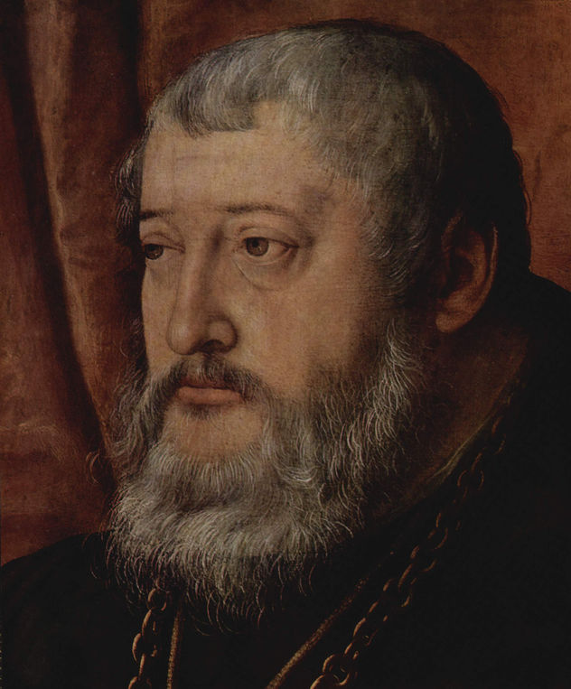 Portrait of Count Palatine Ottheinrich, Detail