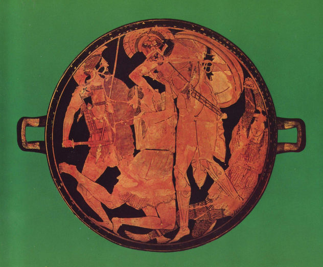 Achilles kills Penthesilea