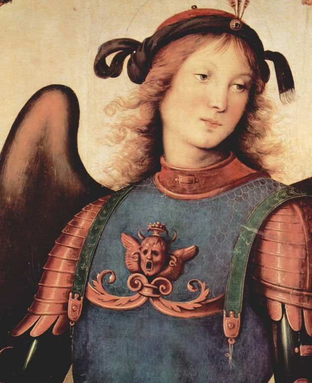 María Asunta con cuatro santos, detalle