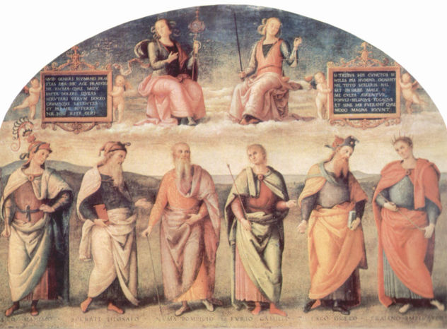 Frescos de la Sala de Audiencia en el Colegio del Cambio en Perugia, escena