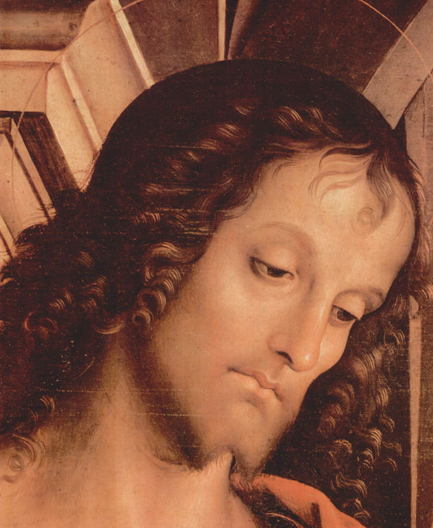 Madonna on Throne with Saint John the Baptist and Saint Sebastian, Detail