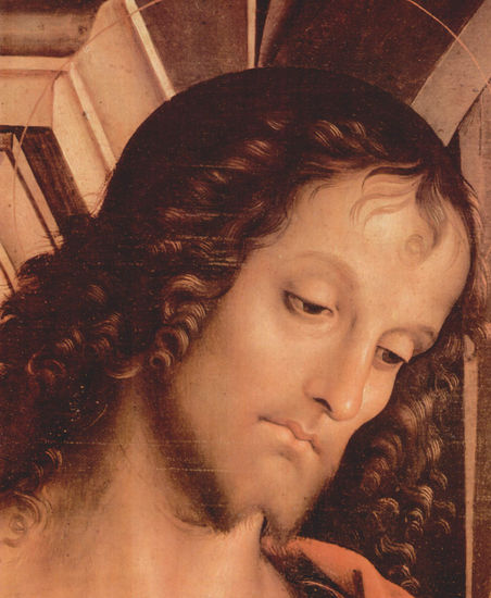 Madonna on Throne with Saint John the Baptist and Saint Sebastian, Detail 