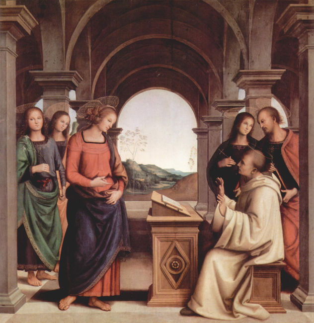 Vision of Saint Bernard, scene