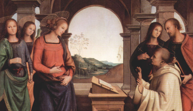 Vision of Saint Bernard, scene