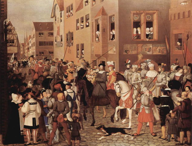 Einzug Kaiser Rudolfs von Habsburg in Basel 1273 