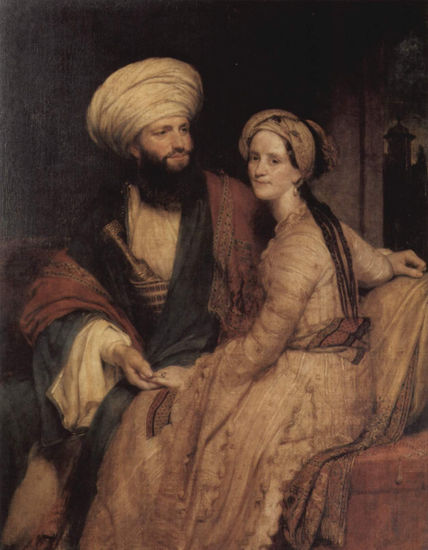 Portrait of James Silk Buckingham and his wife 