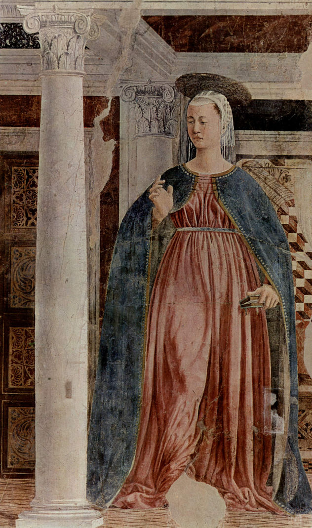 Frescos del "Ciclo de la Leyenda de la Santa Cruz" en el coro de San Francesco en Arezzo, escena