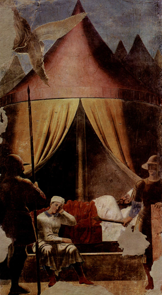 Frescos del "Ciclo de la Leyenda de la Santa Cruz" en el coro de San Francesco en Arezzo, escena